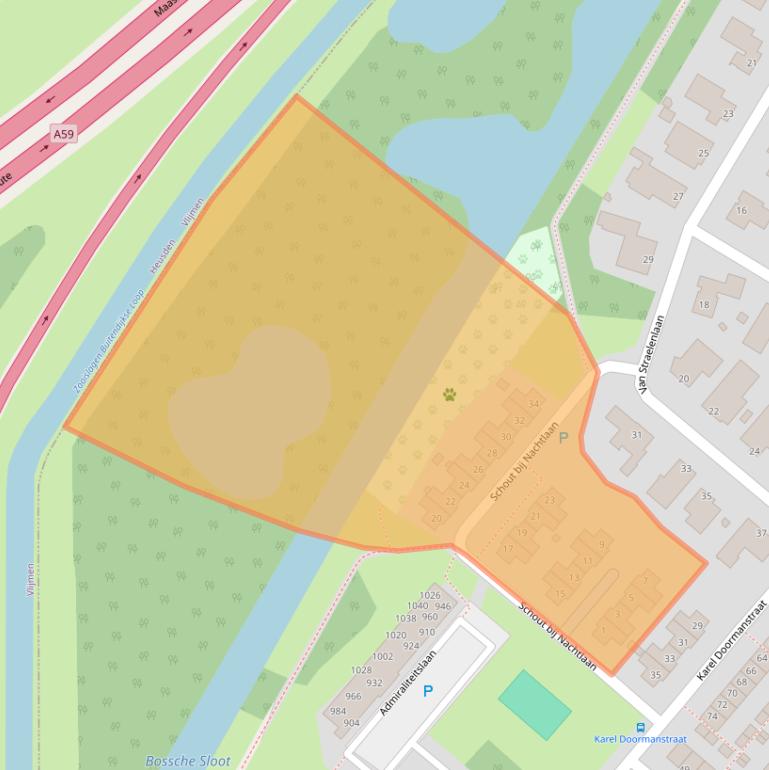 Kaart van postcodegebied 5224GH.