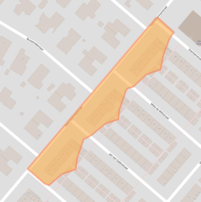 Kaart van postcodegebied 5224GK.