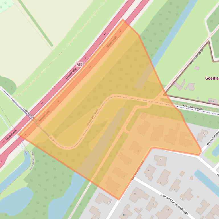 Kaart van postcodegebied 5224GM.