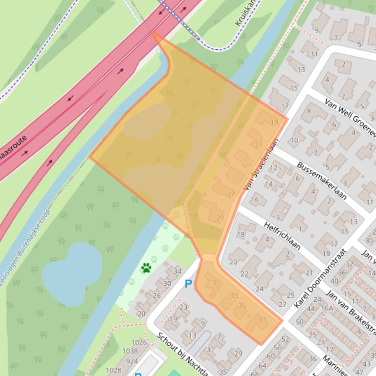 Kaart van postcodegebied 5224GN.