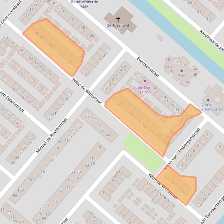 Kaart van postcodegebied 5224HA.