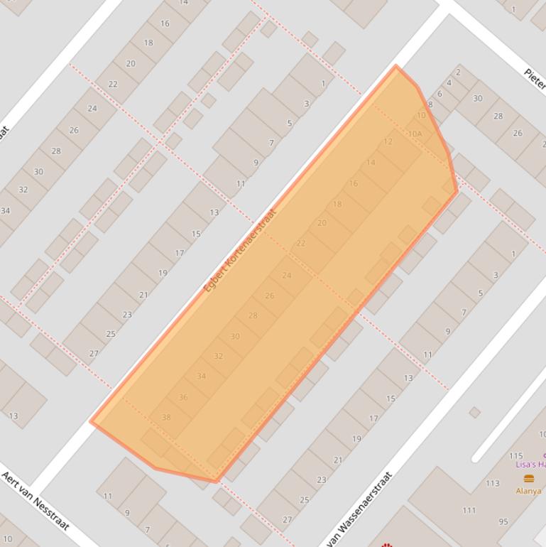 Kaart van postcodegebied 5224HJ.