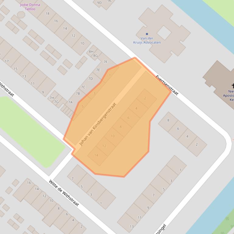 Kaart van postcodegebied 5224HL.