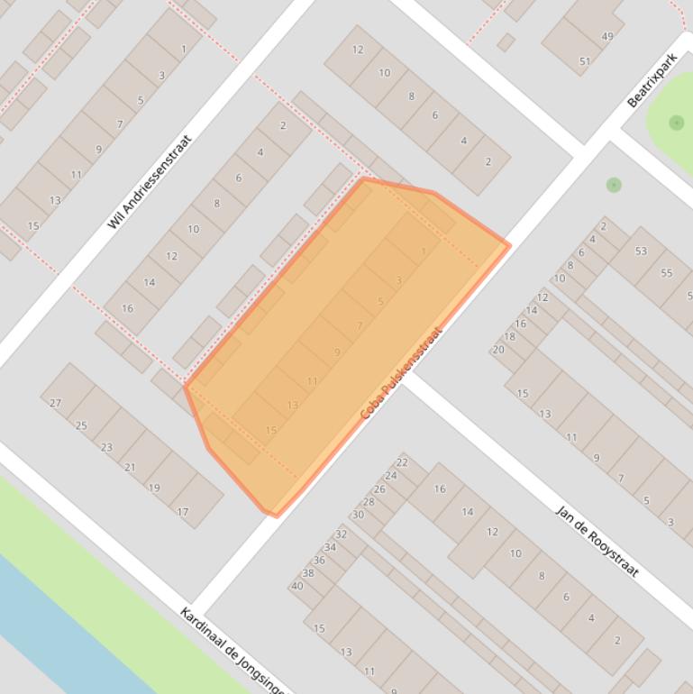 Kaart van postcodegebied 5224JD.