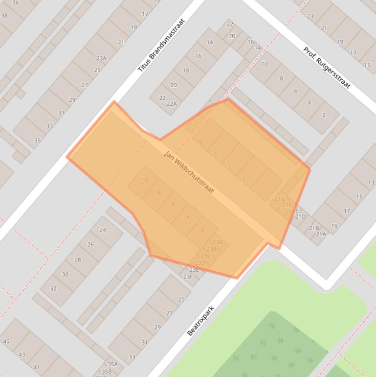 Kaart van postcodegebied 5224JM.