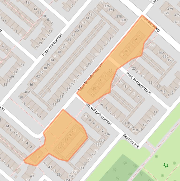 Kaart van postcodegebied 5224JR.