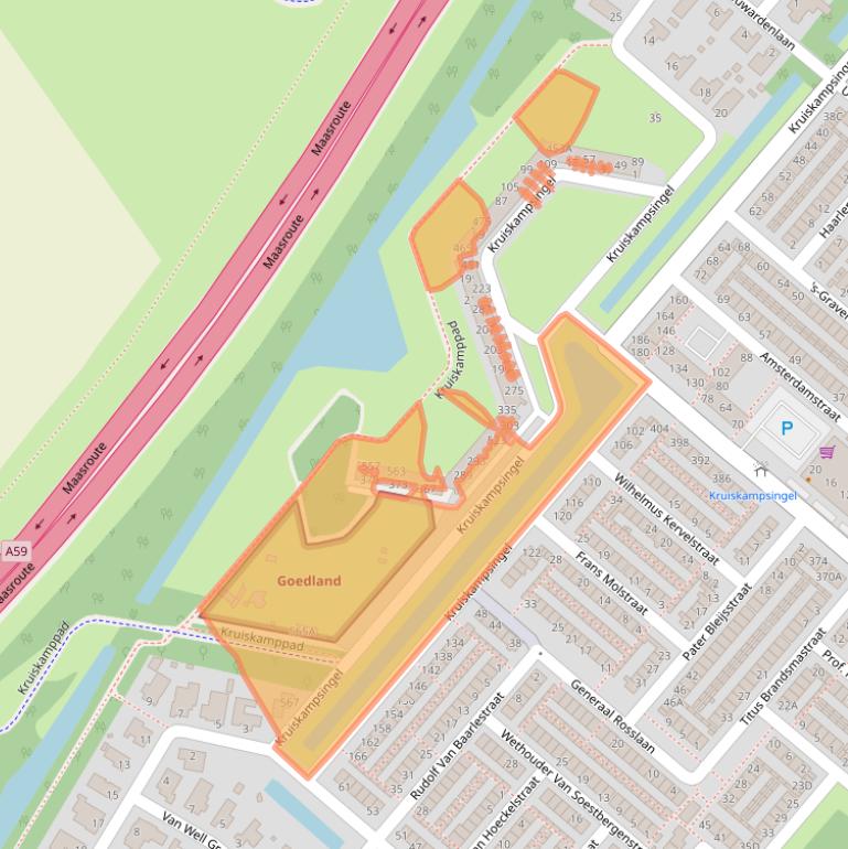 Kaart van postcodegebied 5224KL.