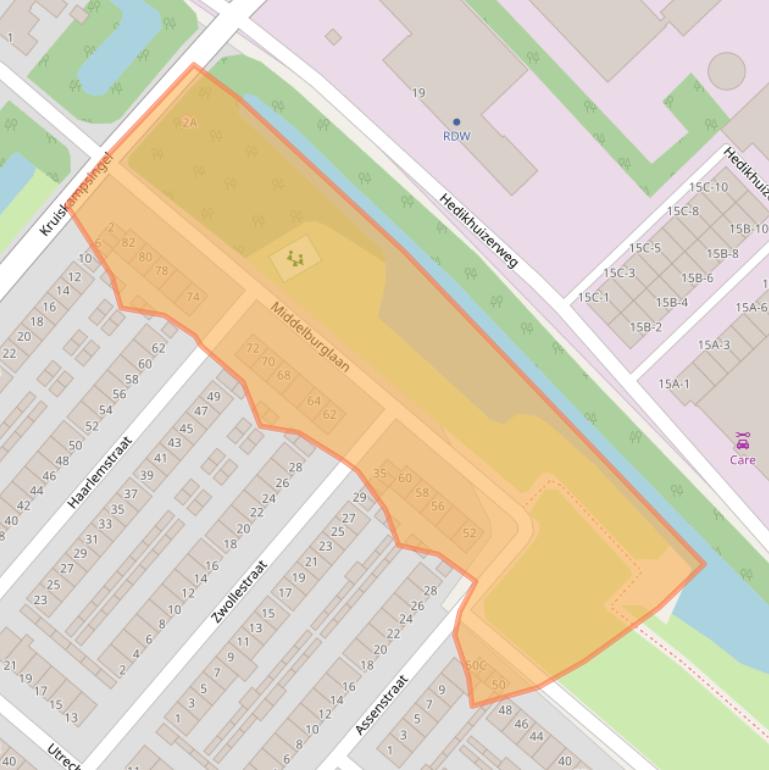 Kaart van postcodegebied 5224VC.