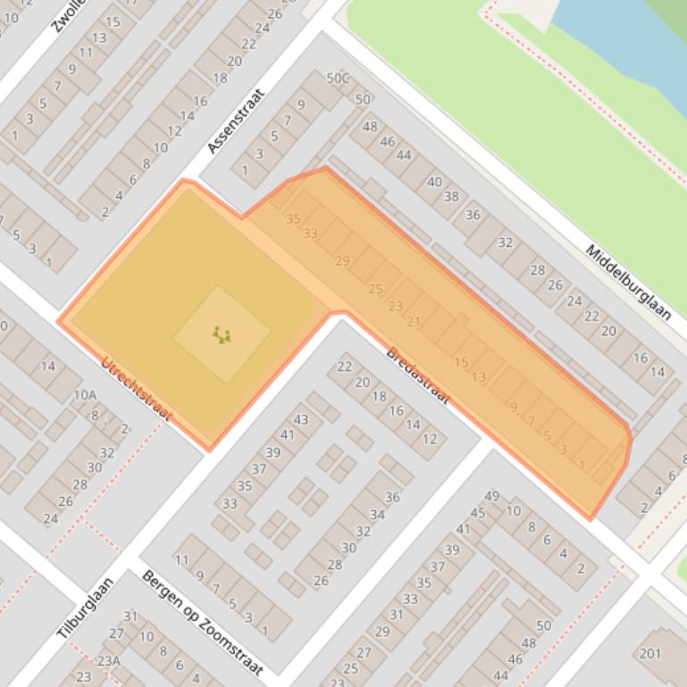 Kaart van postcodegebied 5224VD.