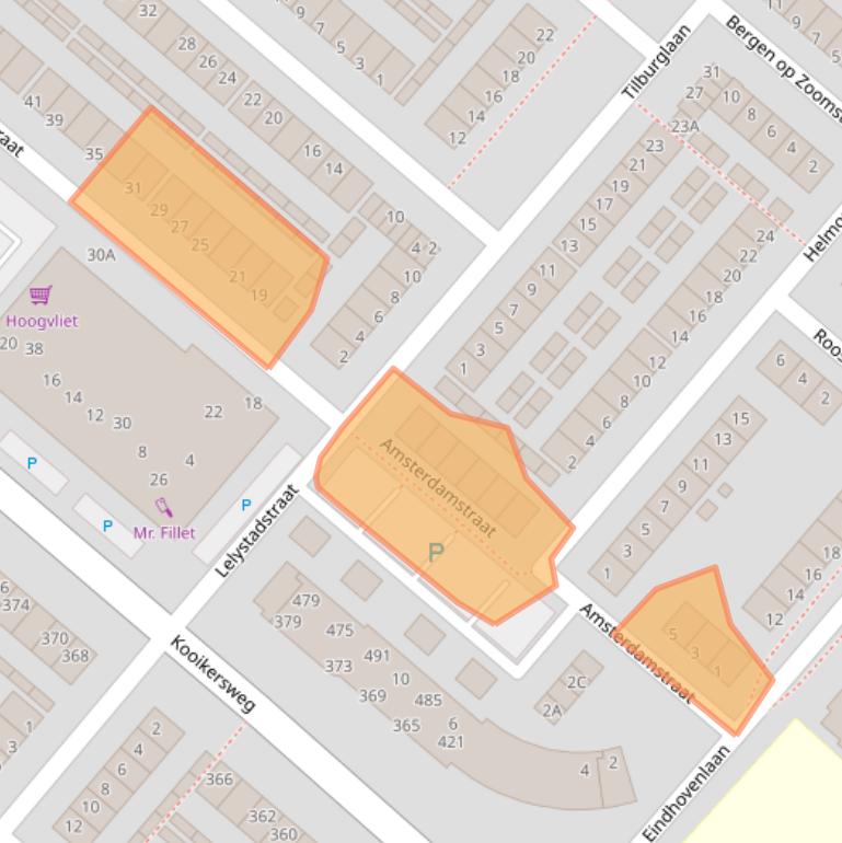 Kaart van postcodegebied 5224XA.