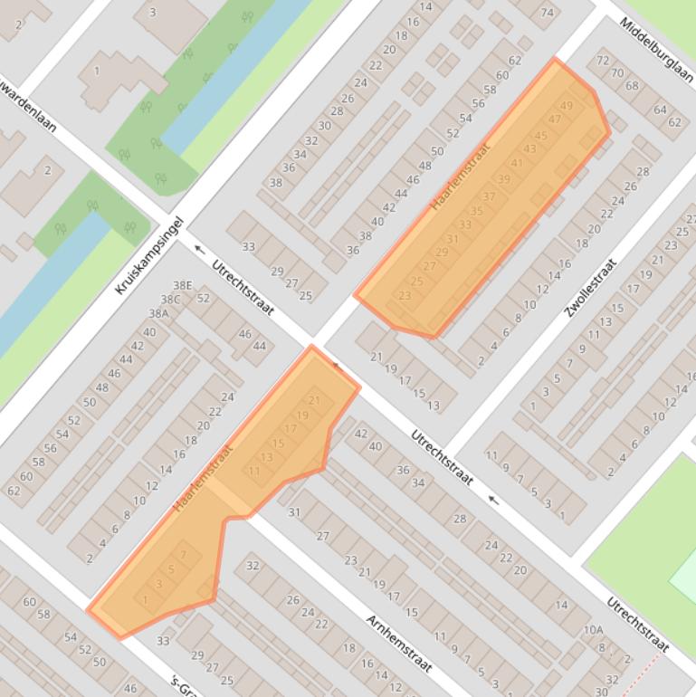 Kaart van postcodegebied 5224XV.