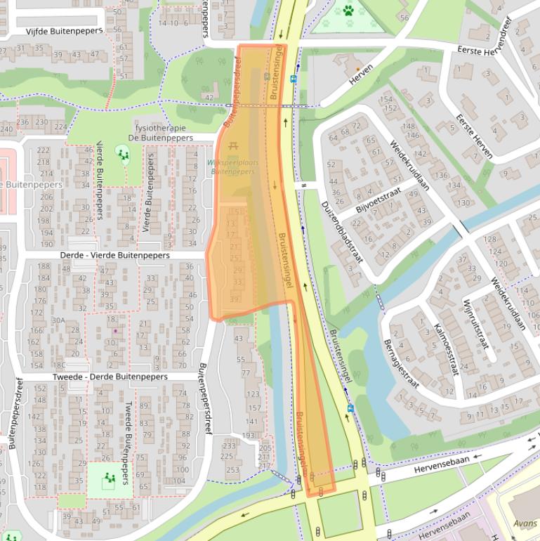 Kaart van postcodegebied 5231AA.