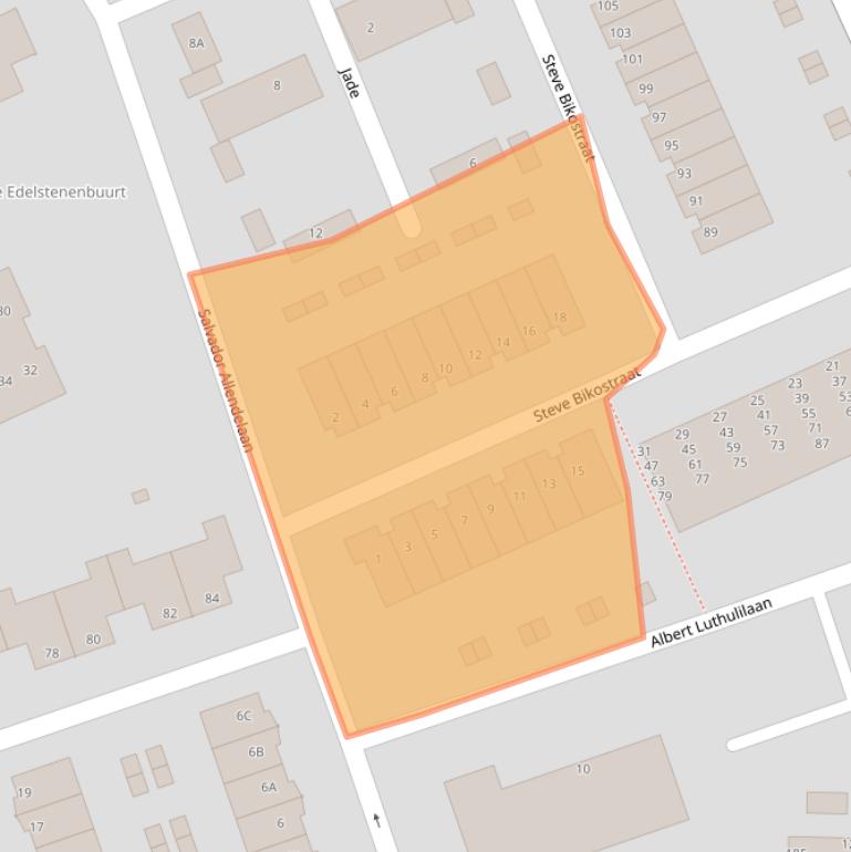 Kaart van postcodegebied 5231DW.