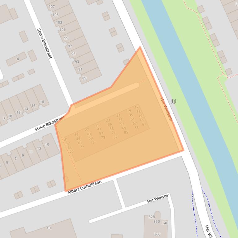 Kaart van postcodegebied 5231DX.