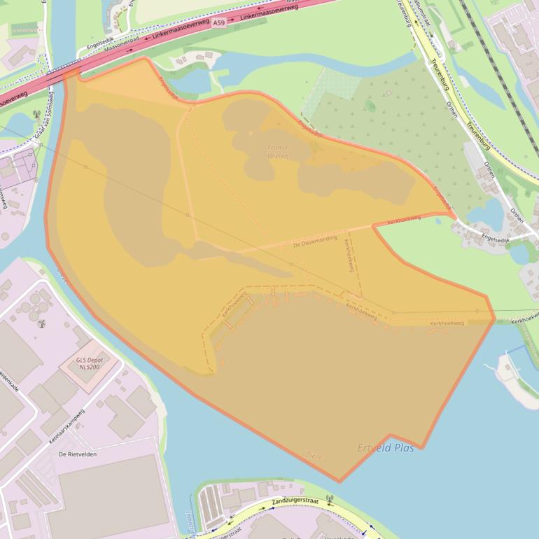 Kaart van postcodegebied 5231EK.