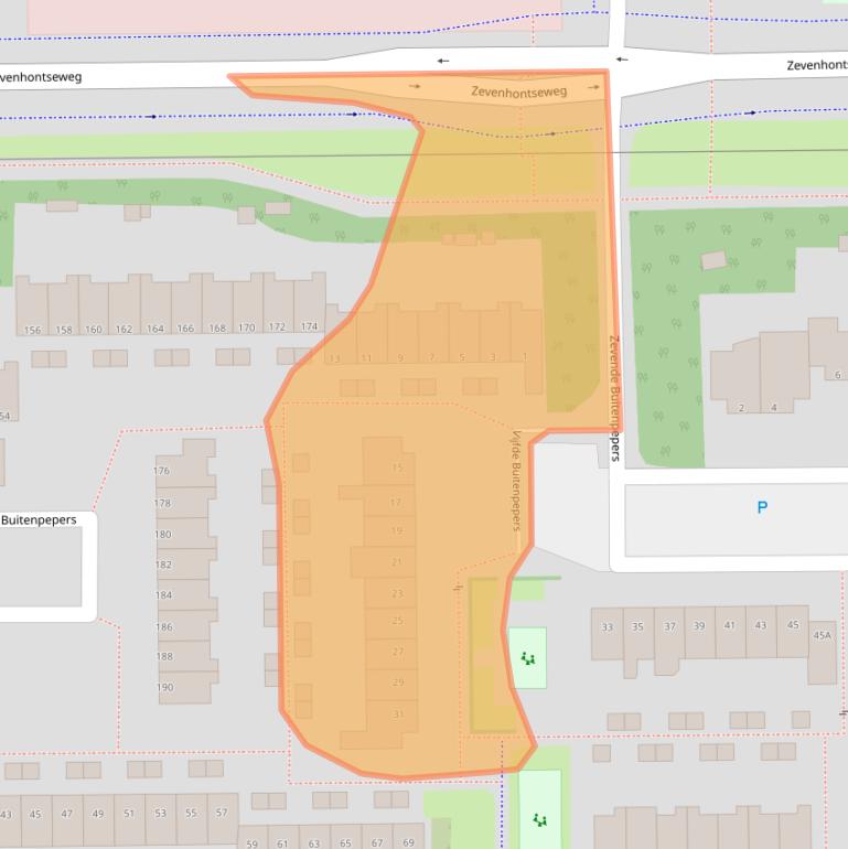 Kaart van postcodegebied 5231GA.