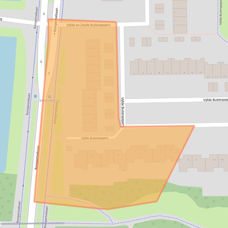 Kaart van postcodegebied 5231GJ.