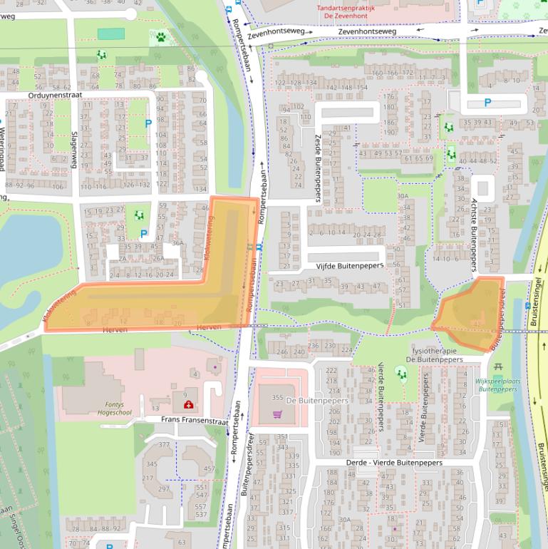 Kaart van postcodegebied 5231LB.