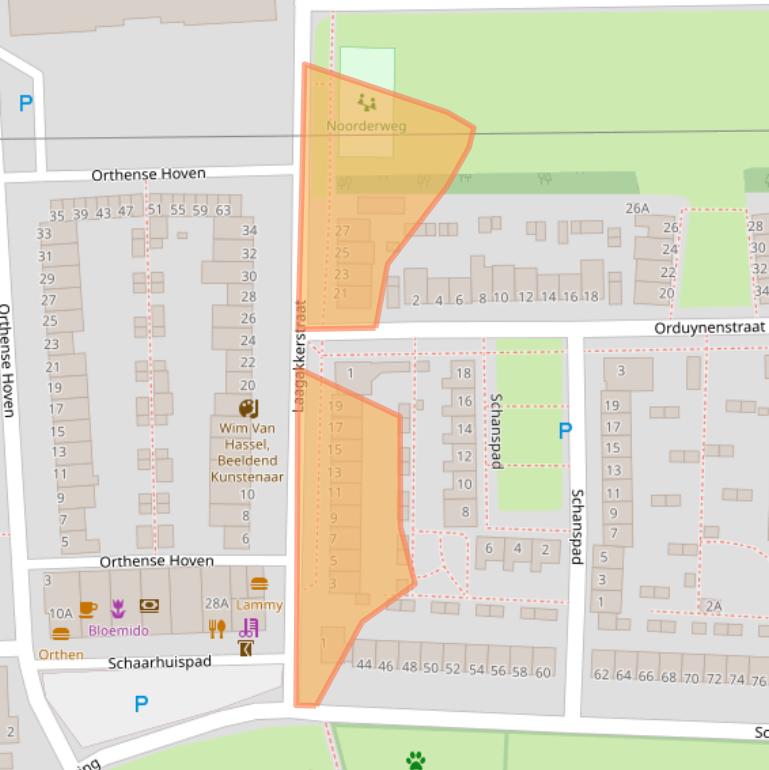 Kaart van postcodegebied 5231PJ.