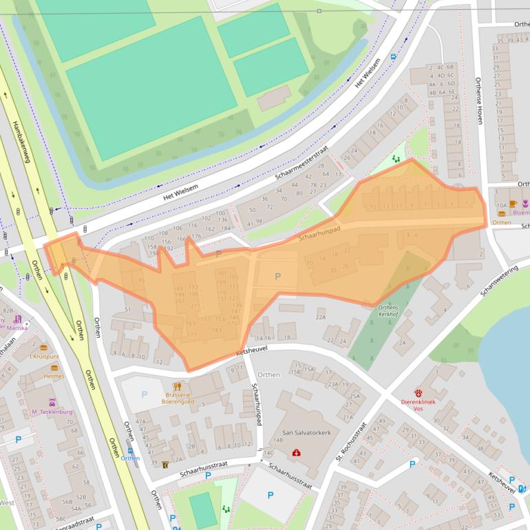 Kaart van postcodegebied 5231PP.