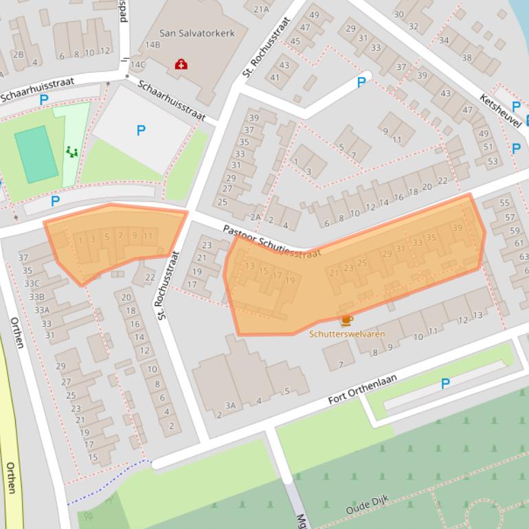 Kaart van postcodegebied 5231PW.