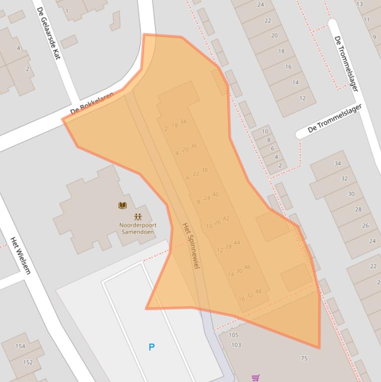 Kaart van postcodegebied 5231WT.