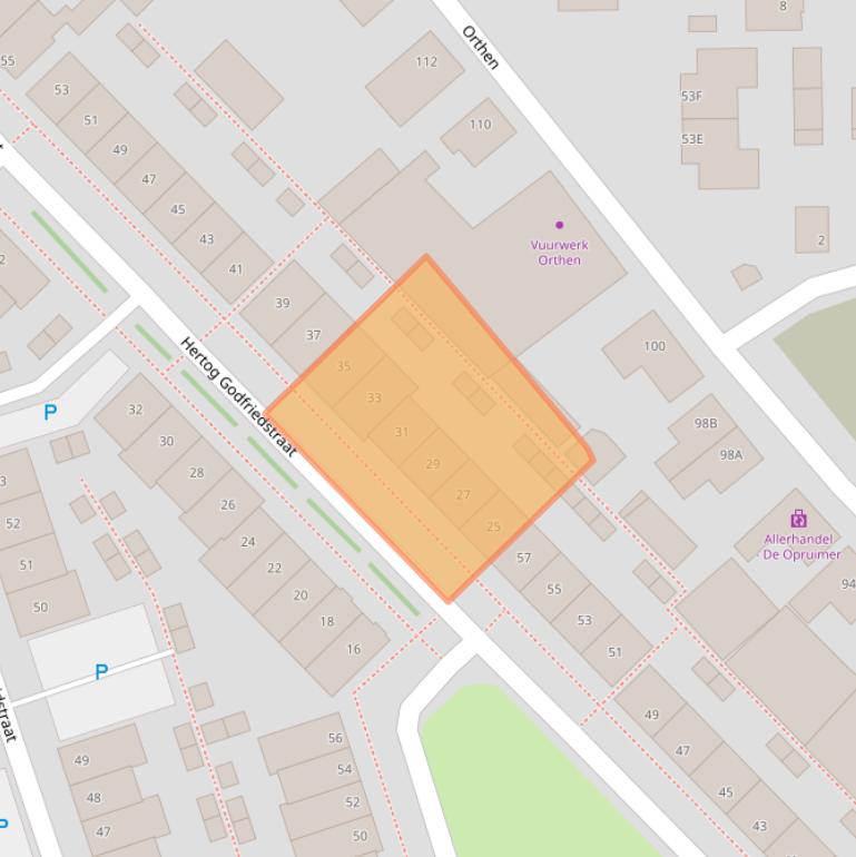 Kaart van postcodegebied 5231XD.