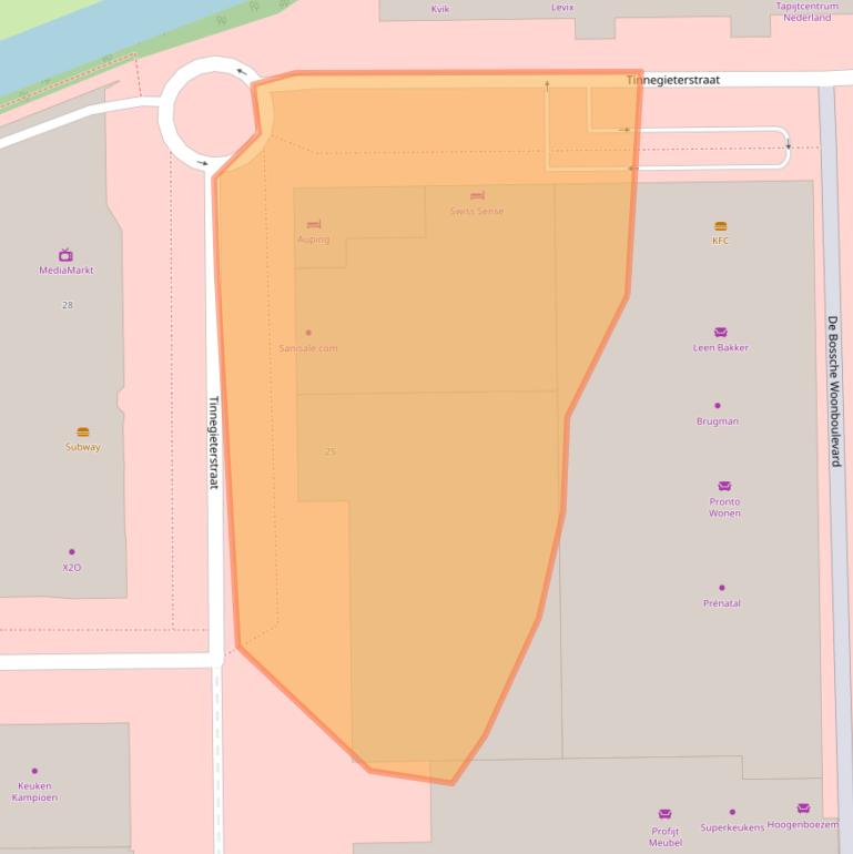 Kaart van postcodegebied 5232BL.