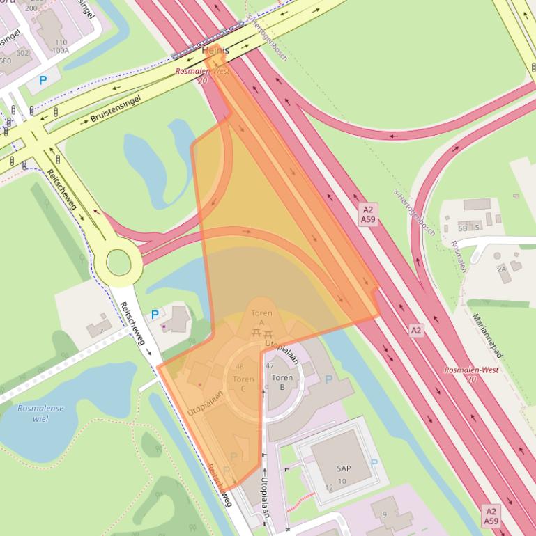 Kaart van postcodegebied 5232CE.