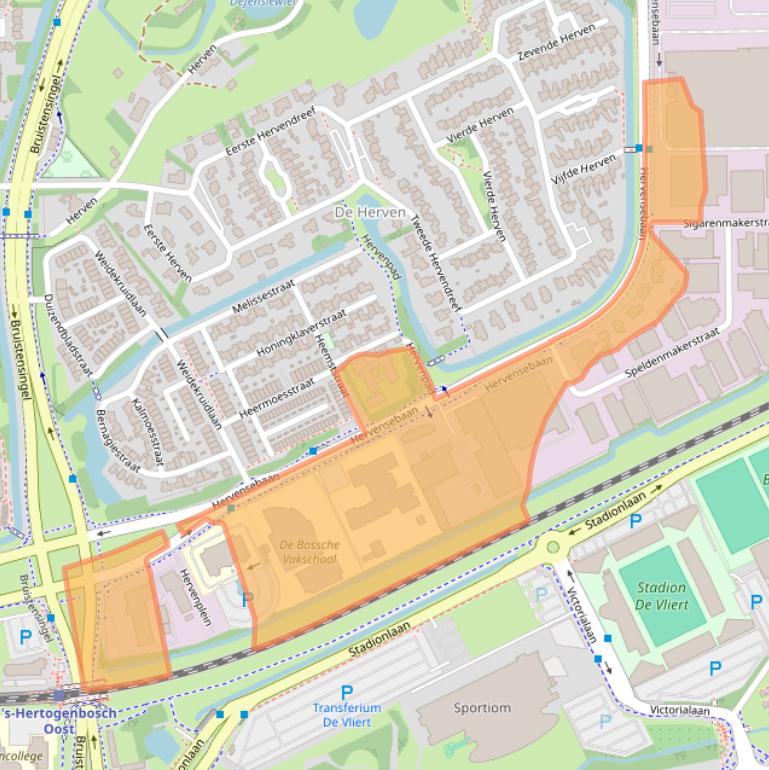 Kaart van postcodegebied 5232JL.