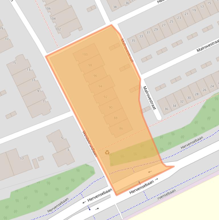 Kaart van postcodegebied 5232KC.