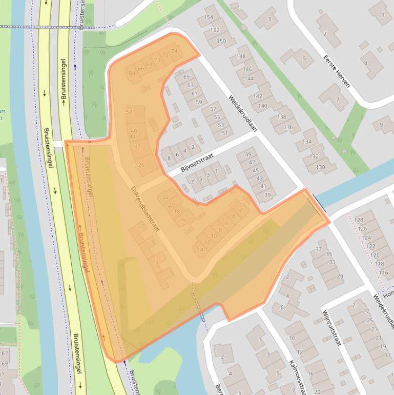 Kaart van postcodegebied 5232KL.