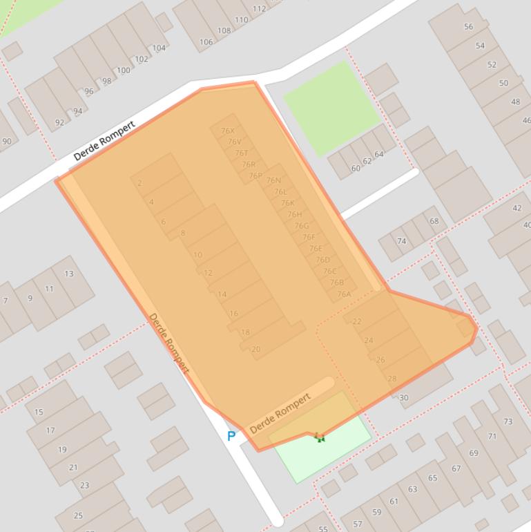 Kaart van postcodegebied 5233AJ.