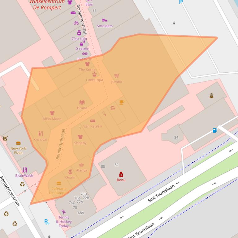 Kaart van postcodegebied 5233AN.