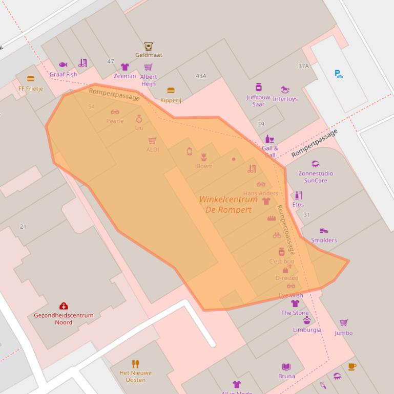 Kaart van postcodegebied 5233AR.