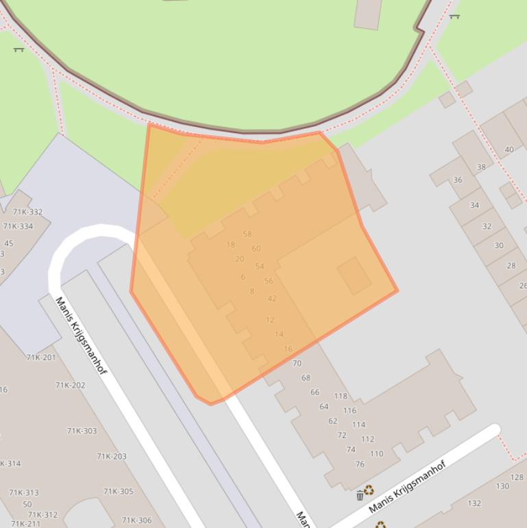 Kaart van postcodegebied 5233BS.