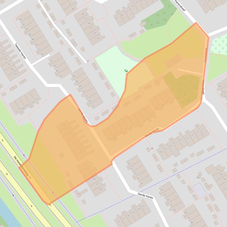 Kaart van postcodegebied 5233CA.