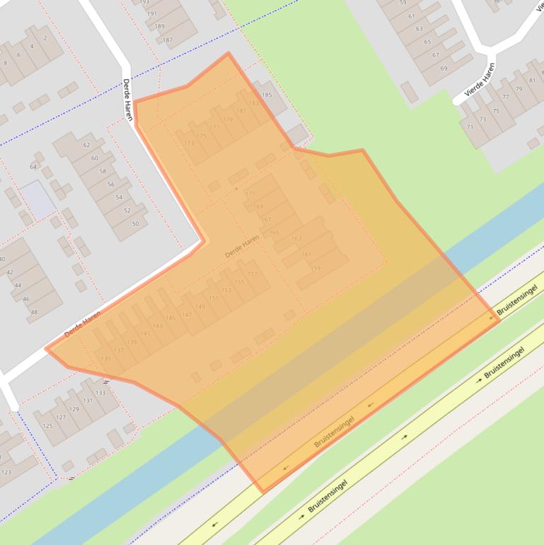 Kaart van postcodegebied 5233CC.