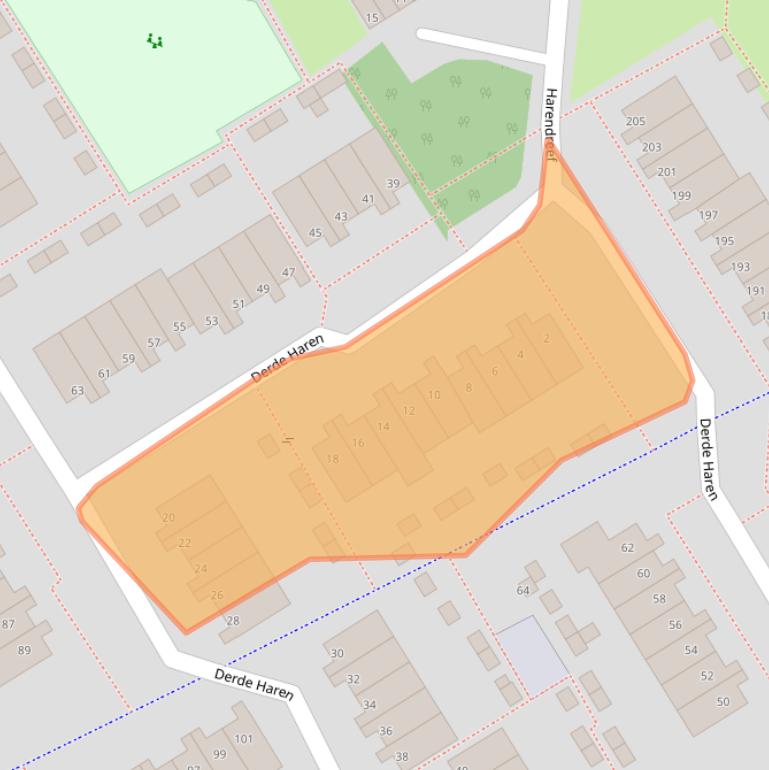 Kaart van postcodegebied 5233CE.