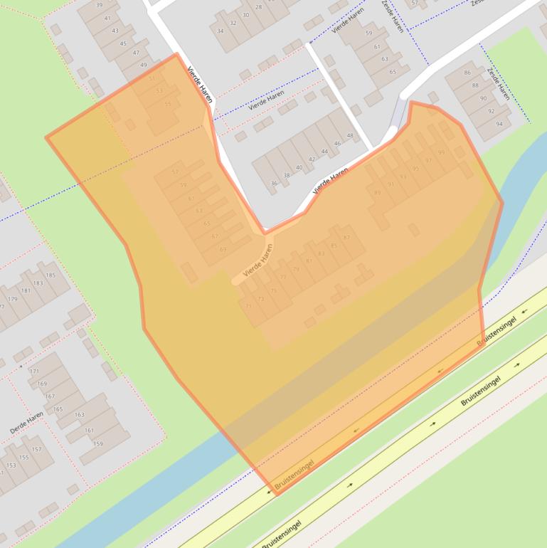 Kaart van postcodegebied 5233CJ.