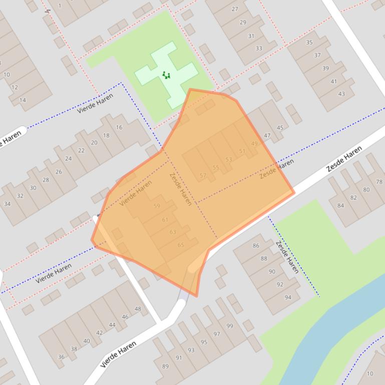 Kaart van postcodegebied 5233CM.