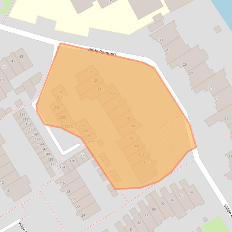 Kaart van postcodegebied 5233EH.