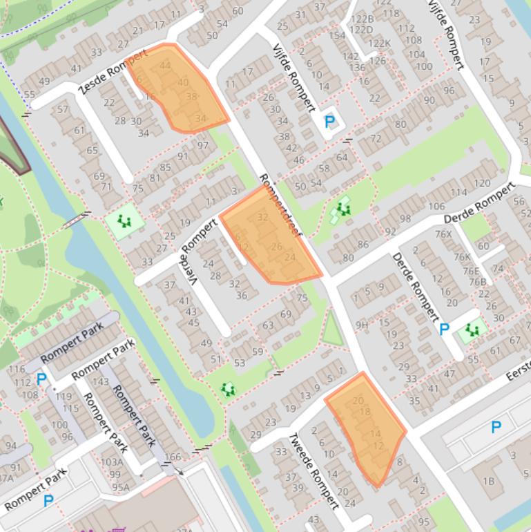 Kaart van postcodegebied 5233EK.