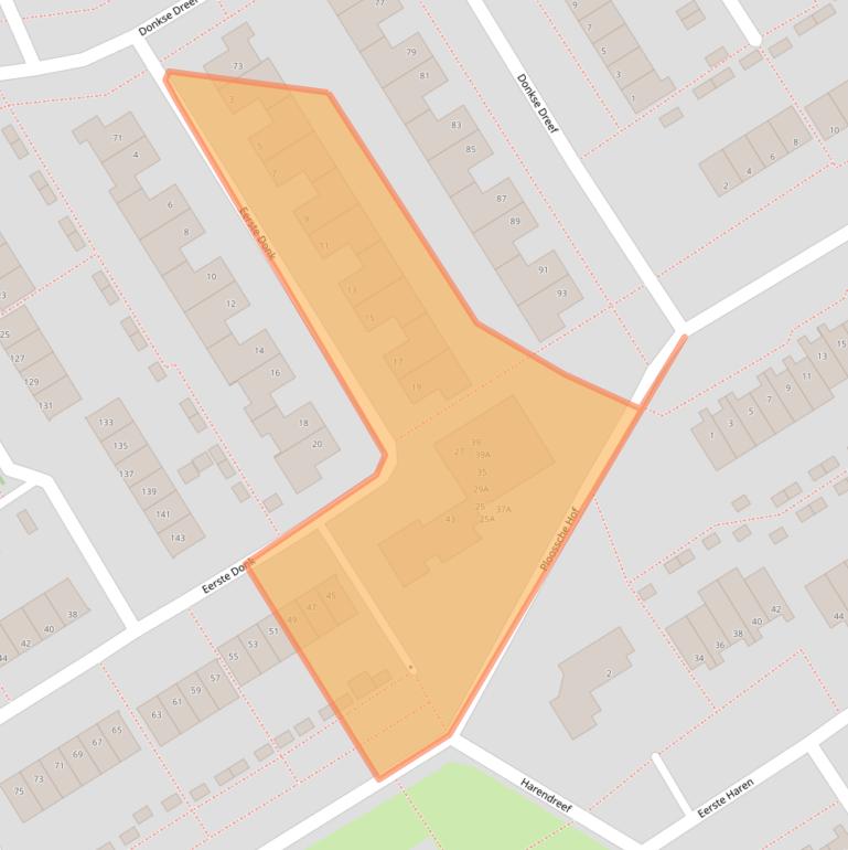 Kaart van postcodegebied 5233HH.