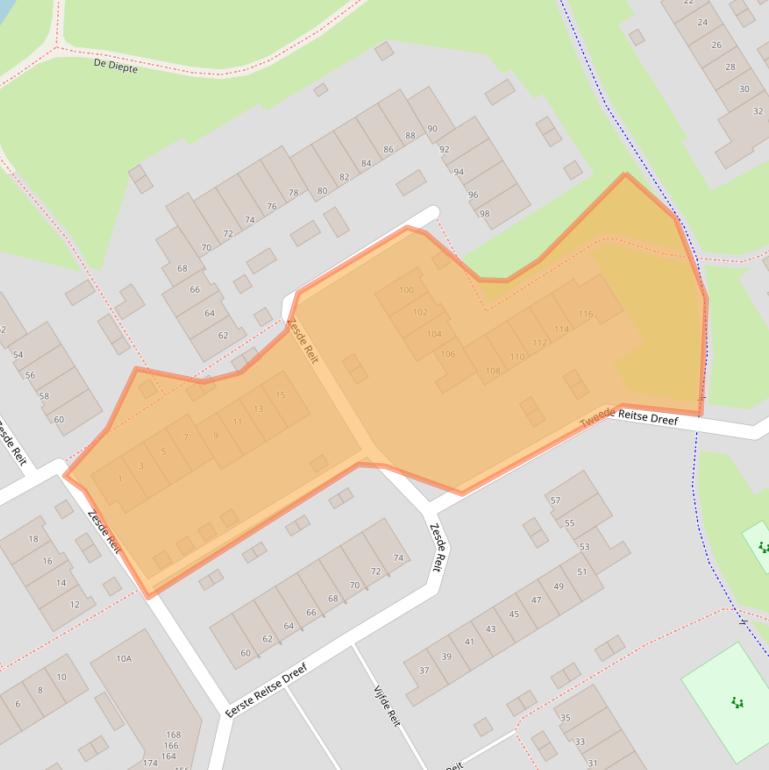 Kaart van postcodegebied 5233HS.