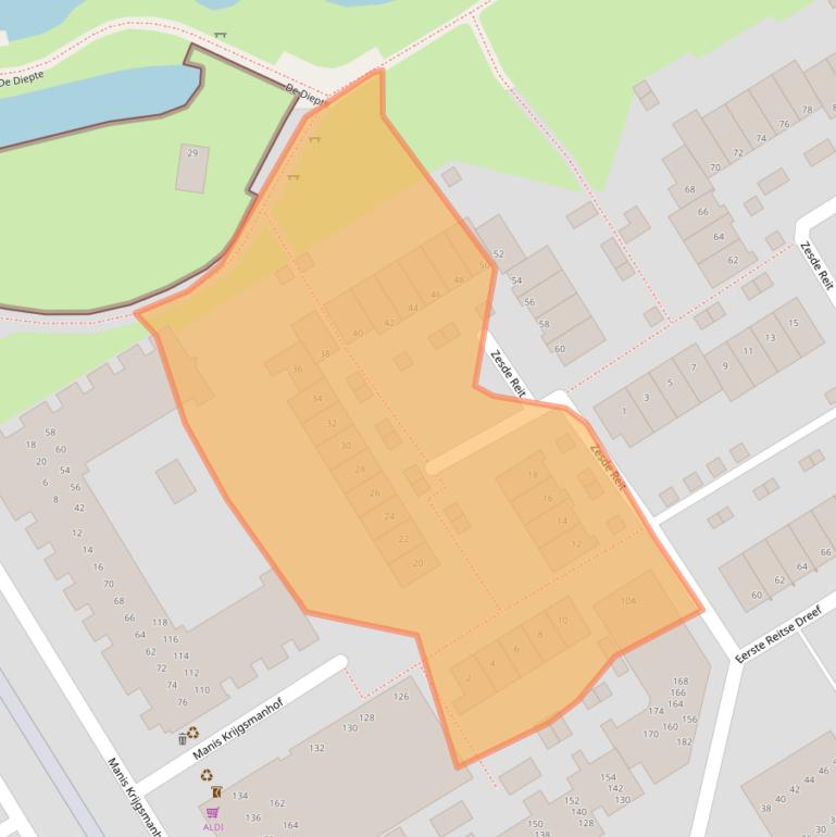 Kaart van postcodegebied 5233HT.