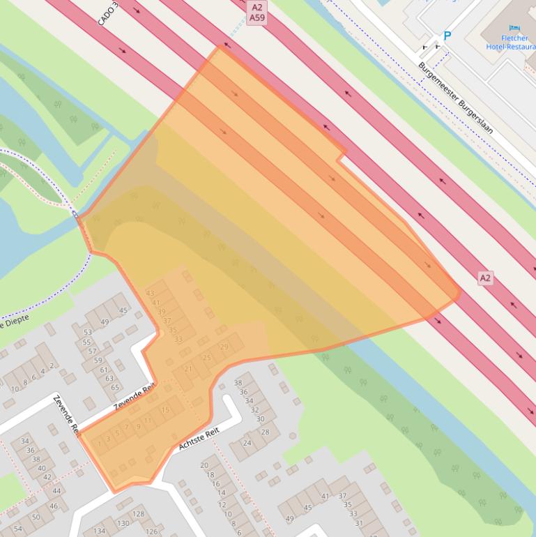 Kaart van postcodegebied 5233HW.