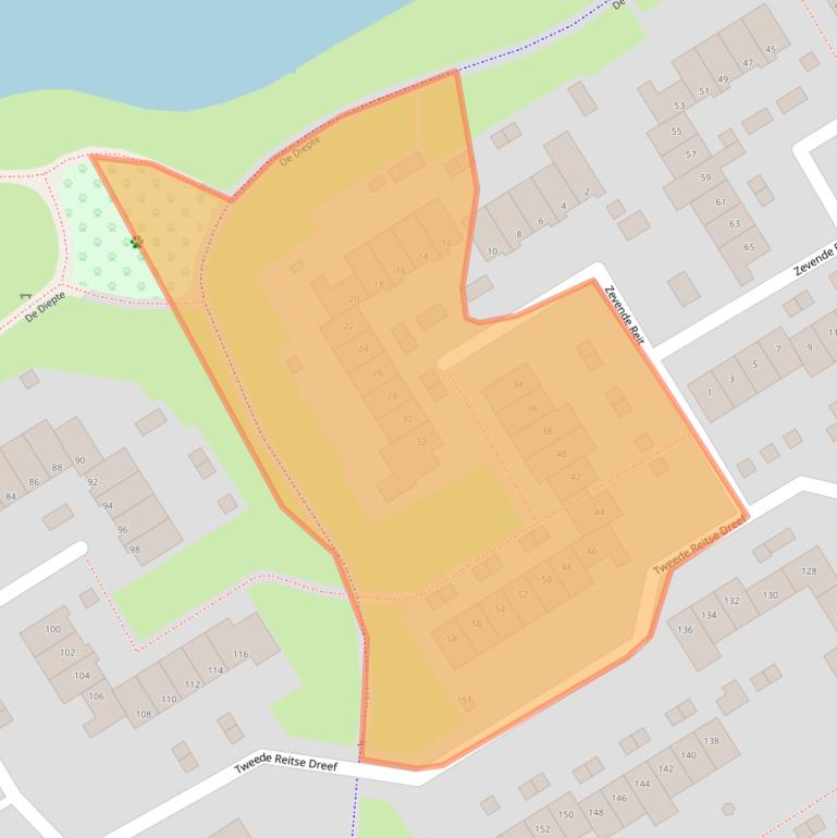 Kaart van postcodegebied 5233HZ.