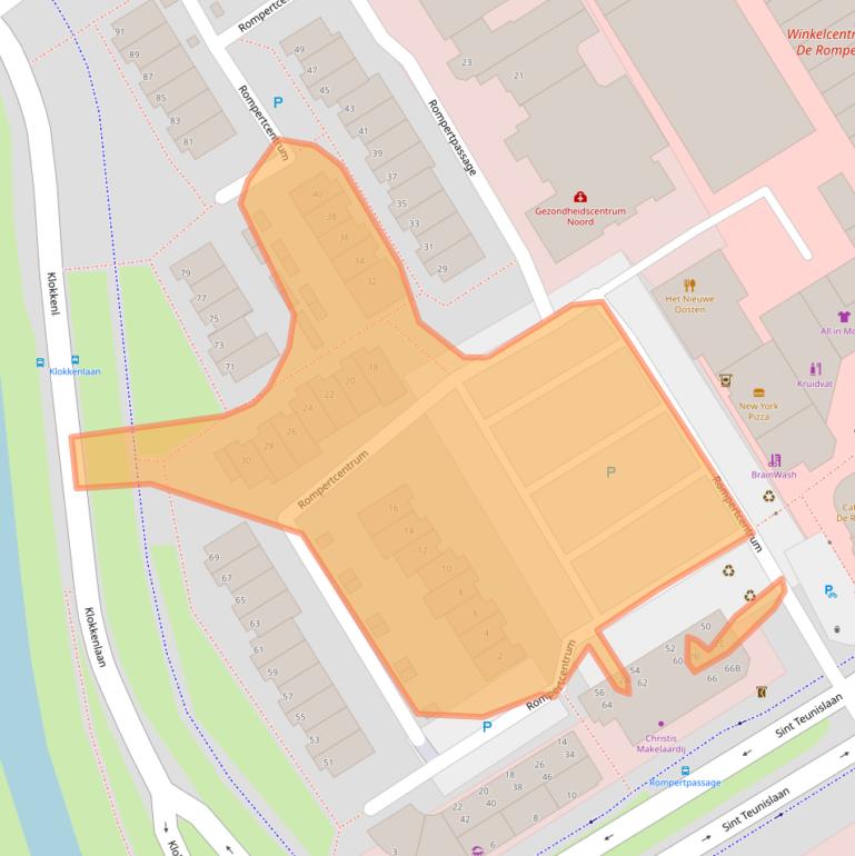 Kaart van postcodegebied 5233RE.