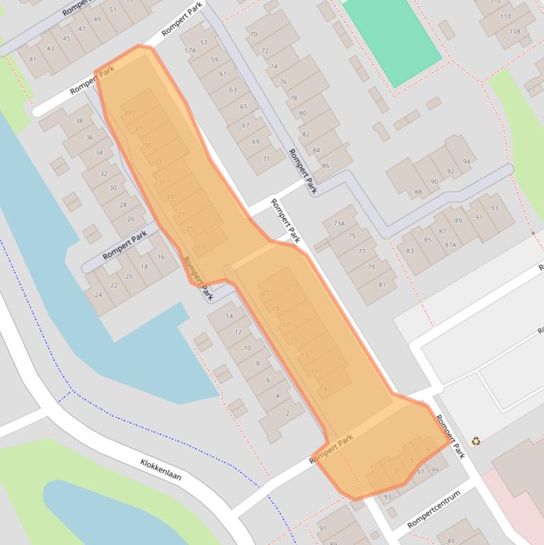 Kaart van postcodegebied 5233RJ.